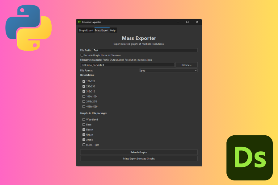 Substance Designer Plugin — Mass Exporter